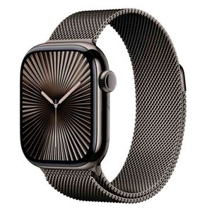 Apple Watch Series 10 (GPS + Cellular 42 mm) Caixa de Titânio Ardósia, Pulseira Milanês Ardósia