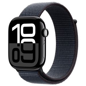 Apple Watch Series 10 (GPS + Cellular 46 mm) Caixa de Alumínio Preta, Pulseira Loop Esportiva Tinto