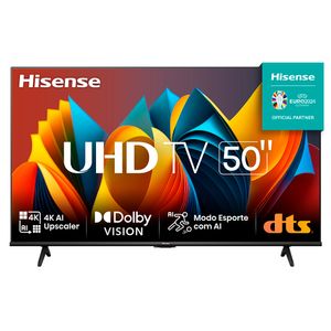 Smart TV Hisense UHD 4K DLED 50" Polegadas 50A6KHSV com Sleep Timer, Entrada HDMI e Wi-Fi