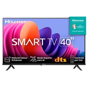 Smart TV Hisense FHD DLED 40" Polegadas 40A4N com Sleep Timer, Entrada HDMI e Wi-Fi