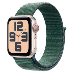 Apple Watch SE (GPS + Cellular 40mm) Caixa Estelar de Alumínio com Pulseira Loop Esportiva Verde-lago