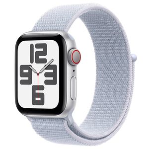 Apple Watch SE (GPS + Cellular 40mm) Caixa Prateada de Alumínio com Pulseira Loop Esportiva Nuvem Azul