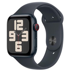 Apple Watch SE (GPS + Cellular 44mm) Caixa Meia-noite de Alumínio com Pulseira Esportiva Meia-noite - P/M