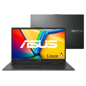 Notebook ASUS Vivobook Go 15 E1504FA AMD Ryzen 3 7320U 4GB Ram 128GB SSD Linux KeepOS Tela 15,6" FHD Black - NJ1291