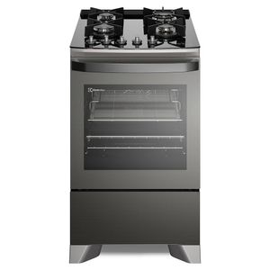 Fogão de Piso Electrolux Expert com Função Air fryer, Mesa de Vidro e PerfectCook360 04 Bocas Cinza - FE4AP