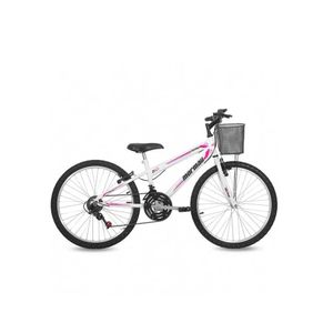 Bicicleta Mormaii Aro 24 Fantasy com Cesta Branca