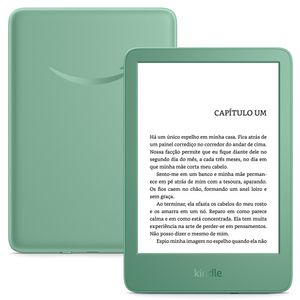 Kindle 16GB modelo2024, tela antirreflexo, troca de página rápida, luz ajustável e bateria longa duração, Cor Verde