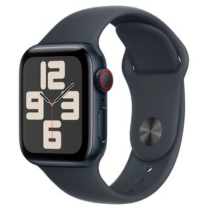 Apple Watch SE (GPS + Cellular 40mm) Caixa Meia-noite de Alumínio com Pulseira Esportiva Meia-noite - P/M