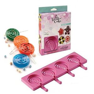 Molde em Silicone Pirulito Gourmet 4 Cavidades Silikomart