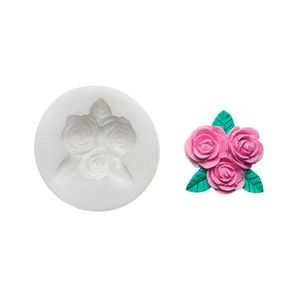 Molde Decorativo em Silicone Rosas Bolo Biscuit Silikomart