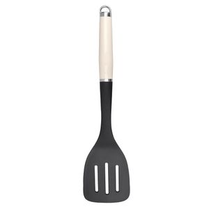 Espátula Perfurada Nylon 35cm Alça Luxo Creme KitchenAid