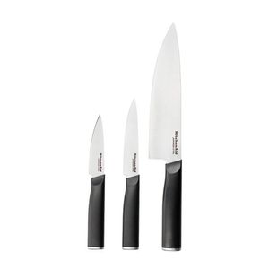 Kit 3 Facas com Capa Protetora Aço Japonês Carne Kitchenaid