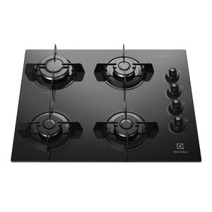 Cooktop a Gás Electrolux 4 Bocas Preto C/ Acendimento Automático KE4GP – Bivolt