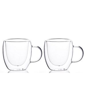 Conjunto 2 Xícaras Café com Parede Dupla com Alça 150ml