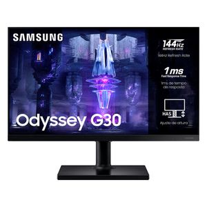 Monitor Gamer Odyssey G30 24" Samsung, FHD, 144 Hz, 1ms, HDMI, DP, Freesync - LS24BG300ELMZD