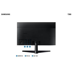 Monitor Gamer T350 24” Samsung FHD, 75Hz, HDMI, VGA, Freesync - LF24T350FHLMZD