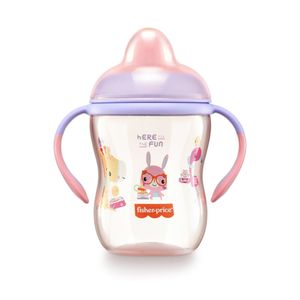 Copo de Treinamento com Bico Semi-rígido First Moments 270ml Rosa Fisher Price - BB1015 BB1015