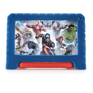 Tablet Infantil Avengers com Controle Parental 4GB RAM + 64GB + Tela 7 pol + Case + Wi-fi + Android 13  + Quad Core Multi - NB417 NB417