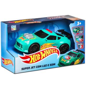 Hot Wheels Carro Super Jet Verde com Luz e Som Multikids - BR1822 BR1822