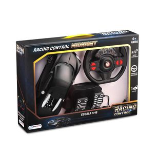 Carrinho com Volante e Pedal Racing Control Midnight Preto Multikids - BR1147 BR1147