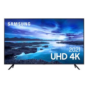 Smart TV Samsung 55” Cinza AU7700 – Bivolt